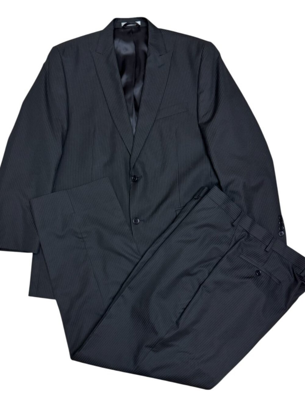 MICHAEL KORS Pinstripe 2-Piece Luxury Designer SUIT Blazer & Pants Men 44R Large - Picture 4 of 11